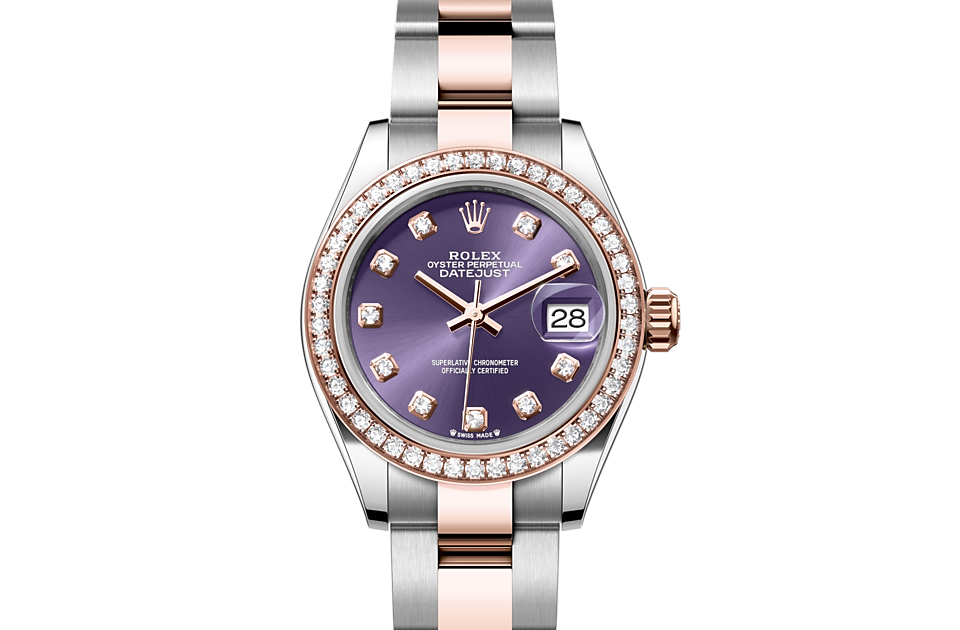 Rolex Lady-Datejust | Lady-Datejust | Gem-set dial | Aubergine Dial | Diamond-set bezel | Everose Rolesor | Women Watch | Rolex Official Retailer - THE TIME PLACE SG