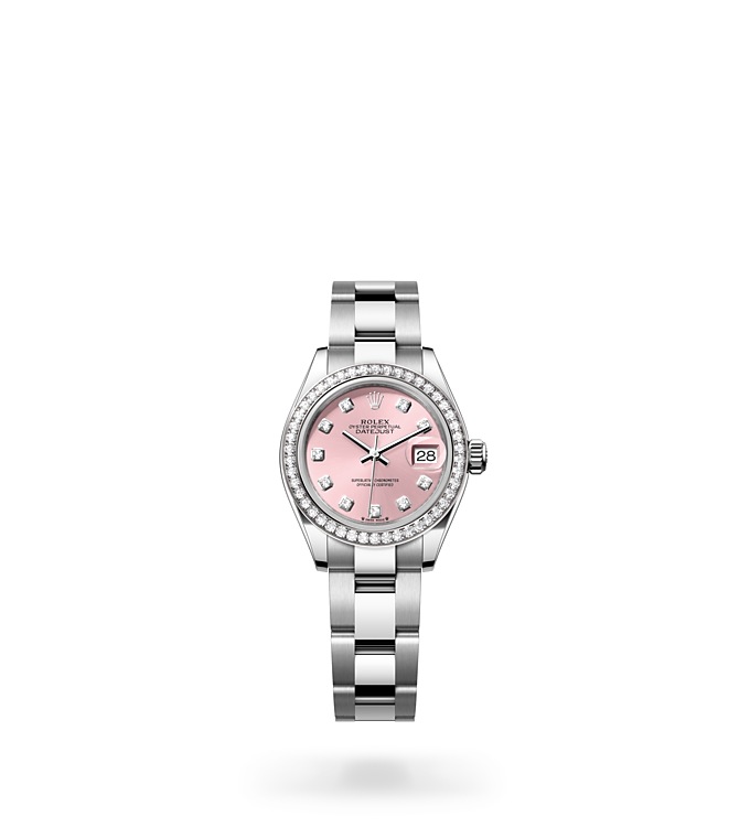 Rolex Lady-Datejust | Lady-Datejust | Gem-set dial | Pink Dial | Diamond-set bezel | White Rolesor | Women Watch | Rolex Official Retailer - THE TIME PLACE SG