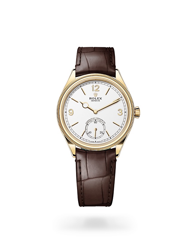 Rolex 1908 | 1908 | Light dial | Intense white dial | Domed and fluted bezel | 18 ct yellow gold | Men Watch | Rolex Official Retailer - THE TIME PLACE SG