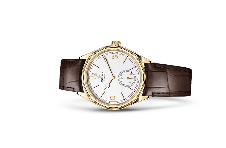 Rolex 1908 | 1908 | Light dial | Intense white dial | Domed and fluted bezel | 18 ct yellow gold | Men Watch | Rolex Official Retailer - THE TIME PLACE SG